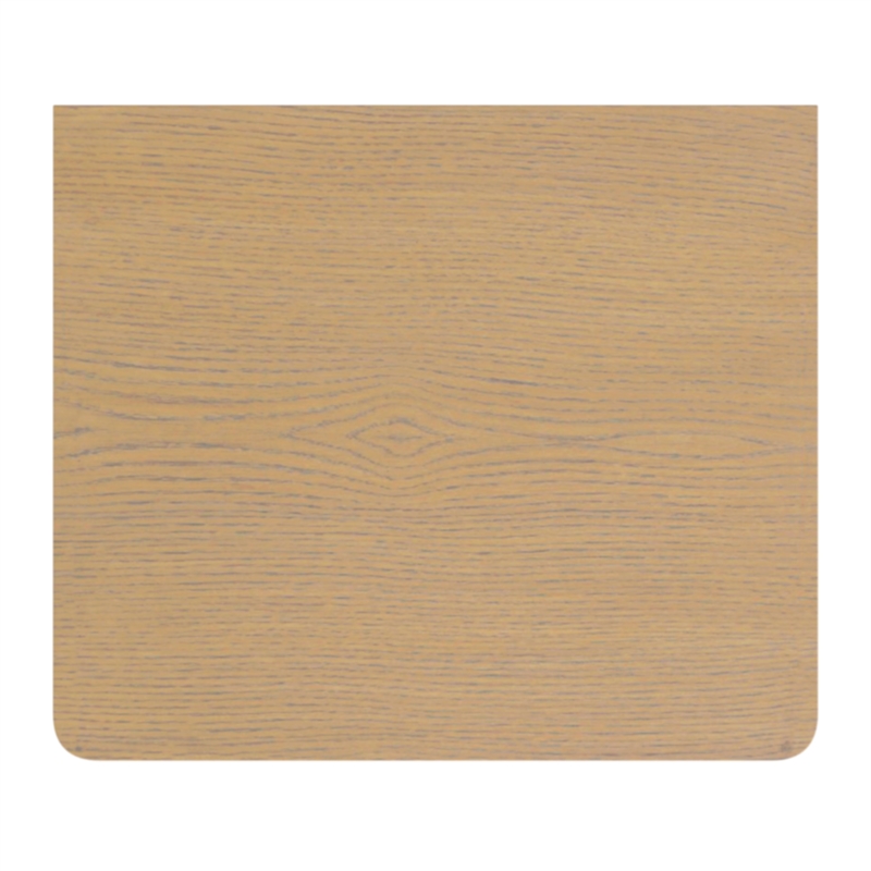 Pemberly Row Set of 2 1-Drawer Rounded Leg Wood Nightstands in Natural