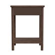 Pemberly Row Set of 2 1-Drawer Rounded Leg Wood Nightstands -Soft Brown