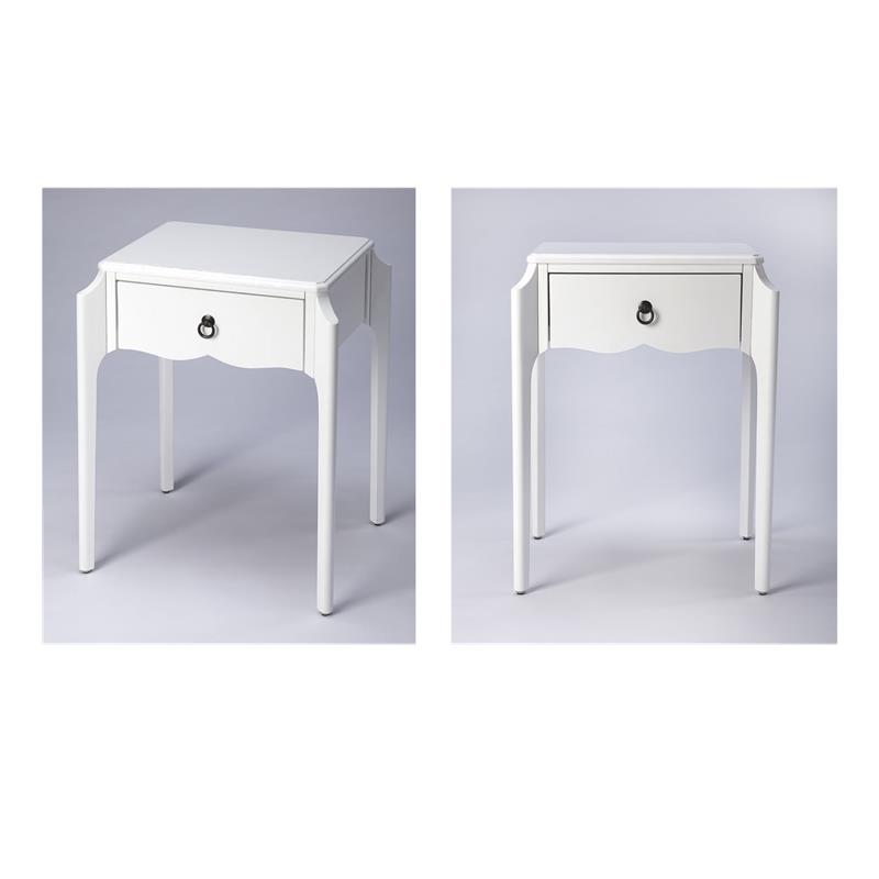 Pemberly Row Set of 2 Modern / Contemporary Nightstands In White