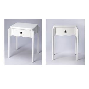 Pemberly Row Set of 2 Modern / Contemporary Nightstands In White