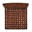 Pemberly Row Set of 2 Woven Leather And Metal Side Chair in Brown