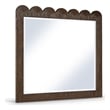 Pemberly Row Set of 5 Brown Velvet King Bed & Nighstands & Dresser & Mirror