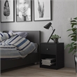 Pemberly Row Set of 5 Canopy Bed in King Size & Nightstands & Chest & Mirror
