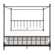 Pemberly Row Set of 5 Canopy Bed in King Size & Nightstands & Chest & Mirror