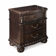 Pemberly Row Set of 4 Chocolate King Bed & Nightstands & Dresser with Mirror