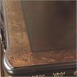 Pemberly Row Set of 4 Chocolate King Bed & Nightstands & Dresser with Mirror