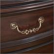 Pemberly Row Set of 4 Chocolate King Bed & Nightstands & Dresser with Mirror