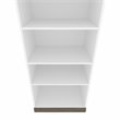 Pemberly Row Set of 3 White Queen Wall Bed & White & Walnut Gray Shelving Units