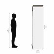 Pemberly Row Set of 3 White Queen Wall Bed & White & Walnut Gray Shelving Units