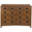 Pemberly Row Set of 6 Bedroom Set with Eastern King Panel Bed in Natural Finish