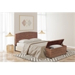 Pemberly Row Set of 6 Bedroom Set with Eastern King Panel Bed in Natural Finish