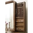 Pemberly Row Set of 5 Bedroom Set with King Wooden Sleigh Bed in Brown