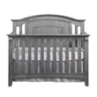 Pemberly Row Set of 2 Wood 4-in-1 Convertible Crib & Nightstand in Gray
