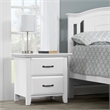 Pemberly Row Set of 2 Wood 4-in-1 Convertible Crib & Nightstand in White