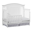 Pemberly Row Set of 2 Wood 4-in-1 Convertible Crib & Nightstand in White