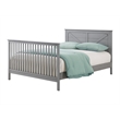 Pemberly Row Set of 2 4-in-1 Convertible Crib & Conversion Kit in Gray