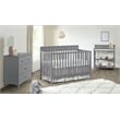 Pemberly Row Set of 2 4-in-1 Convertible Crib & Full Bed Conversion Kit in Gray