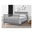 Pemberly Row Set of 2 4-in-1 Convertible Crib & Full Bed Conversion Kit in Gray