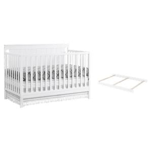 Pemberly Row Set of 2 4-in-1 Convertible Crib & Full Bed Conversion Kit in White