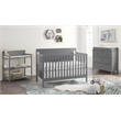 Pemberly Row Set of 2 4-in-1 Convertible Crib & Full Bed Conversion Kit in Gray