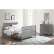 Pemberly Row Set of 2 4-in-1 Convertible Crib & Full Bed Conversion Kit in Gray