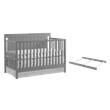 Pemberly Row Set of 2 4-in-1 Convertible Crib & Full Bed Conversion Kit in Gray