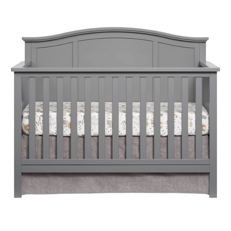 Pemberly Row Set of 2 4-in-1 Convertible Crib & Full Bed Conversion Kit in Gray