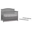 Pemberly Row Set of 2 4-in-1 Convertible Crib & Full Bed Conversion Kit in Gray