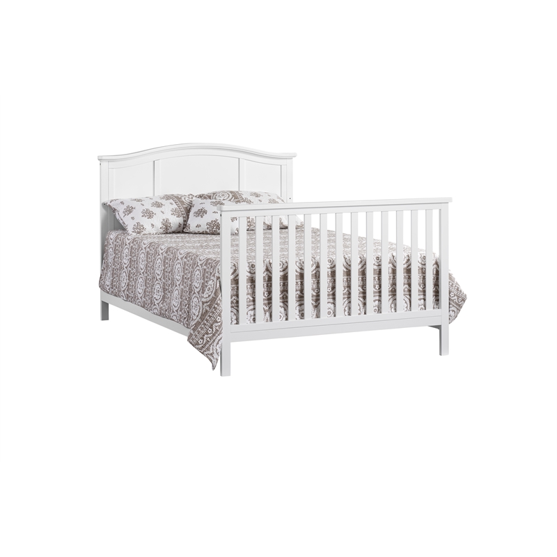 Pemberly Row Set of 2 4-in-1 Convertible Crib & Full Bed Conversion Kit in White