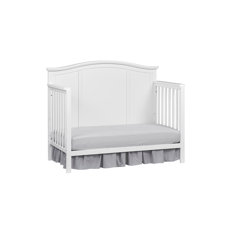 Pemberly Row Set of 2 4-in-1 Convertible Crib & Full Bed Conversion Kit in White