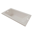 Pemberly Row 66X36 Contemporary Rectangular Acrylic Drop-In Bath tub in Biscut