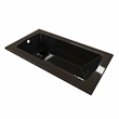 Pemberly Row 66X36 Contemporary Rectangular Acrylic Drop-In Bath tub in Black
