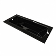 Pemberly Row 72X32 Contemporary Rectangular Acrylic Drop-In Bath tub in Black