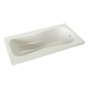 Pemberly Row Drop-In Bathtub w/Classic Interior & Molded Armrests in Biscut