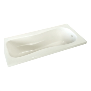 Pemberly Row Drop-In Bathtub w/Classic Interior & Molded Armrests in Biscut