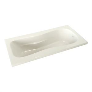 Pemberly Row Drop-In Bathtub with Classic Interior & Molded Armrests in Biscut