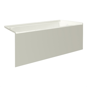 Pemberly Row 54X32 Right Hand Drain Bathtub with Smooth Integral Skirt in Biscut