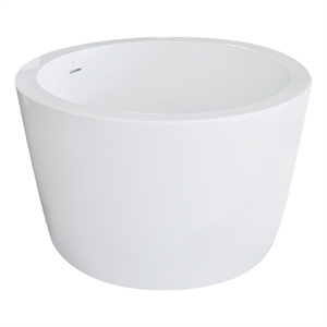 Pemberly Row Acrylic Seat Freestanding Acrylicsulated Bathtub in White