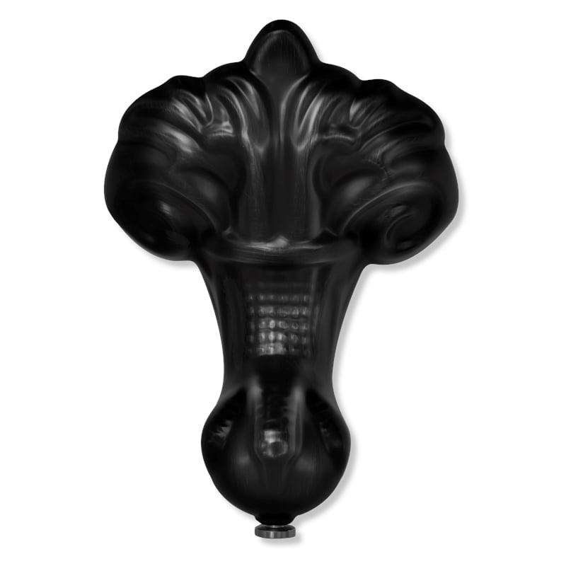 Pemberly Row Acrylic Single 67 X30 X32 Slipper Clawfoot Tub with Black Feet