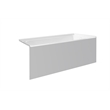 Pemberly Row Acrylic 54X30 Right Drain Above Floor Rough Bathtub in White
