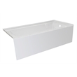 Pemberly Row Acrylic 66X30 Right Drain Above Floor Rough Bathtub in White