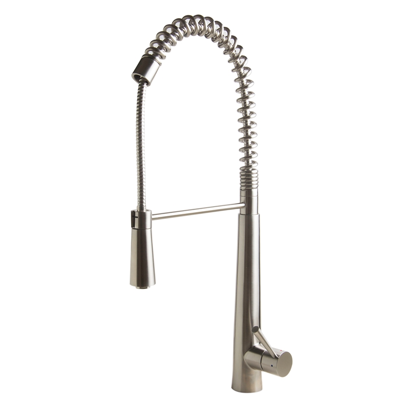 Pemberly Row Solid Stainless Steel Commercial Spring Kitchen Faucet