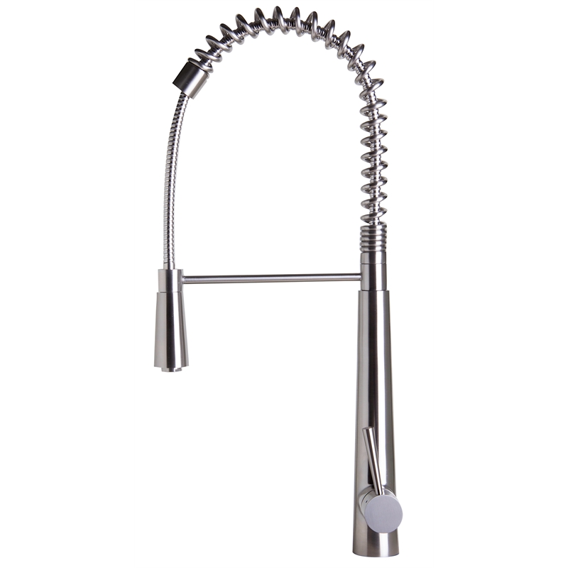 Pemberly Row Solid Stainless Steel Commercial Spring Kitchen Faucet