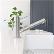 Pemberly Row Solid Brushed Stainless Steel Pull Out Single Hole Kitchen Faucet