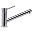 Pemberly Row Solid Polished Stainless Steel Pull Out Single Hole Kitchen Faucet