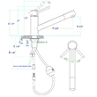 Pemberly Row Solid Polished Stainless Steel Pull Out Single Hole Kitchen Faucet