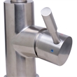 Pemberly Row Solid Brushed Stainless Steel Single Hole Pull Down Kitchen Faucet