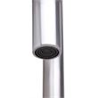 Pemberly Row Solid Brushed Stainless Steel Single Hole Pull Down Kitchen Faucet