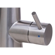 Pemberly Row Solid Brushed Stainless Steel Pull Down Single Hole Kitchen Faucet