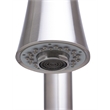 Pemberly Row Solid Brushed Stainless Steel Pull Down Single Hole Kitchen Faucet